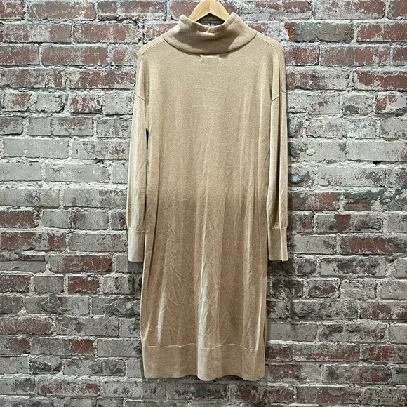 SPRING SALE! NEW Banana Republic Plush Jersey Funnel Neck Dress Size Medium - Picture 6 of 6